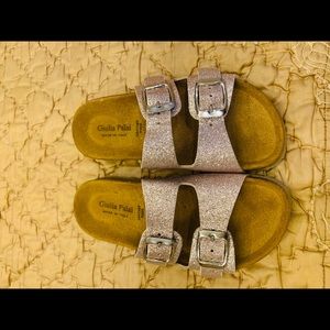 Girls Giulia Palai glitter sandals